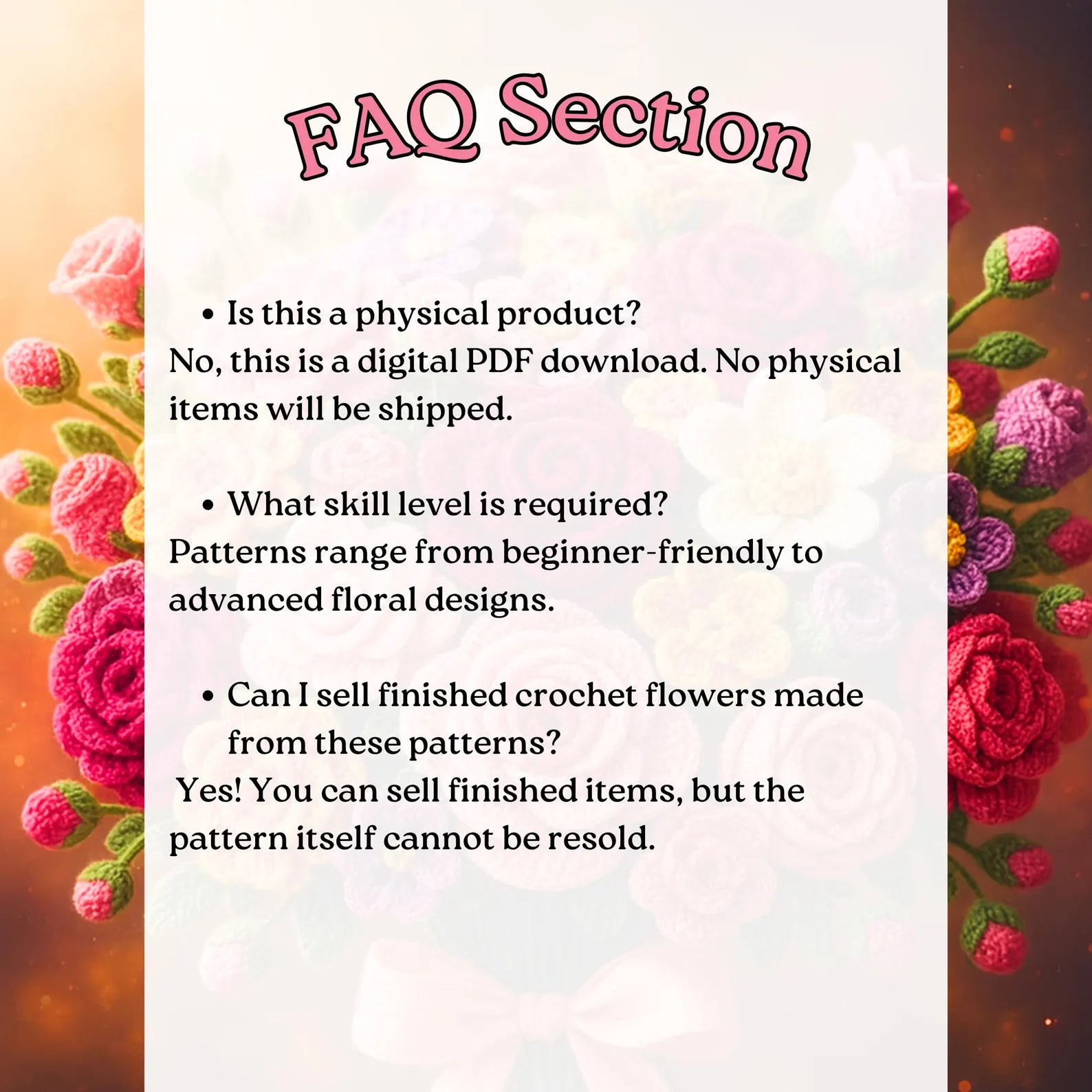 1500+ Flower Crochet PATTERN WHOLE SHOP Bundle