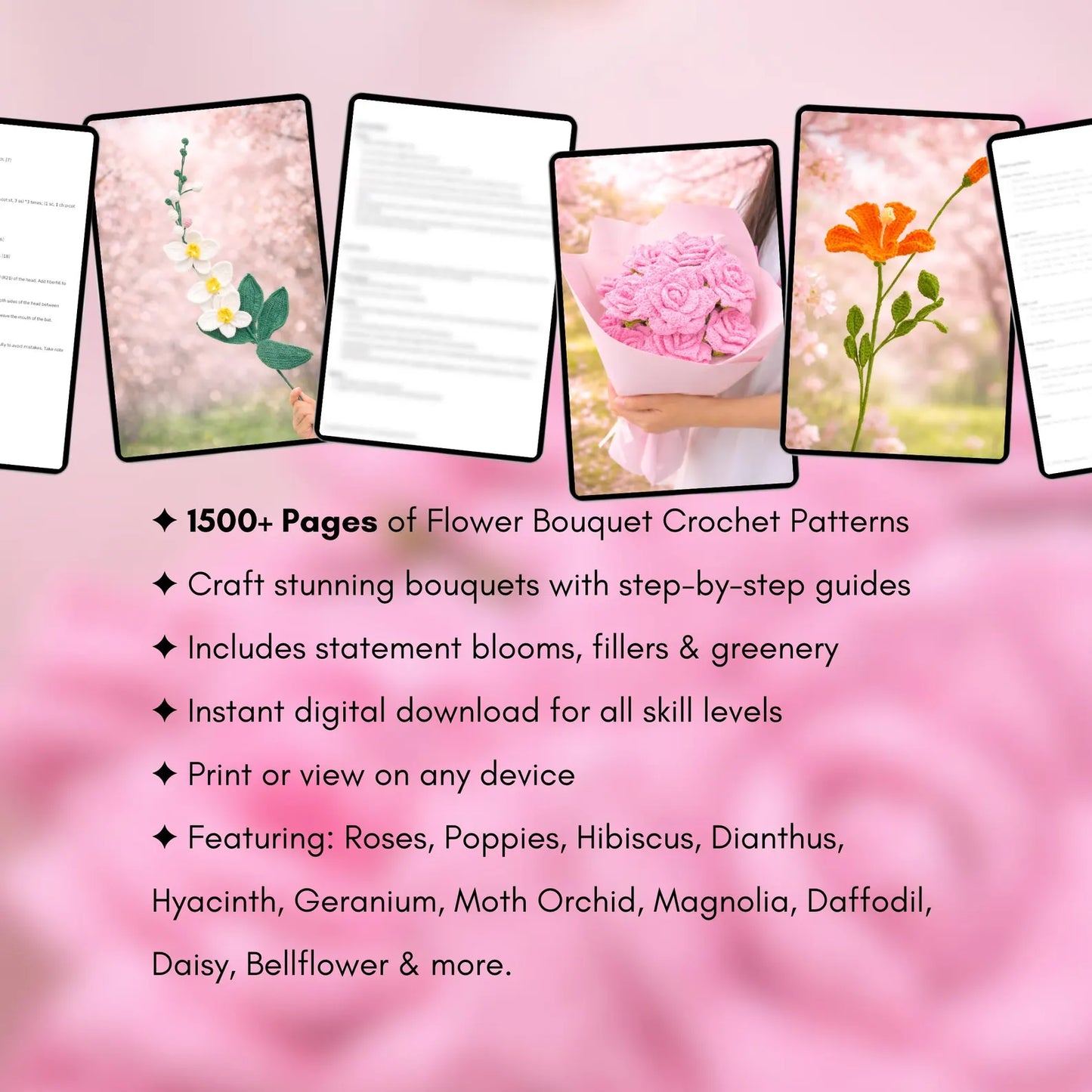 1500+ Flower Crochet PATTERN WHOLE SHOP Bundle