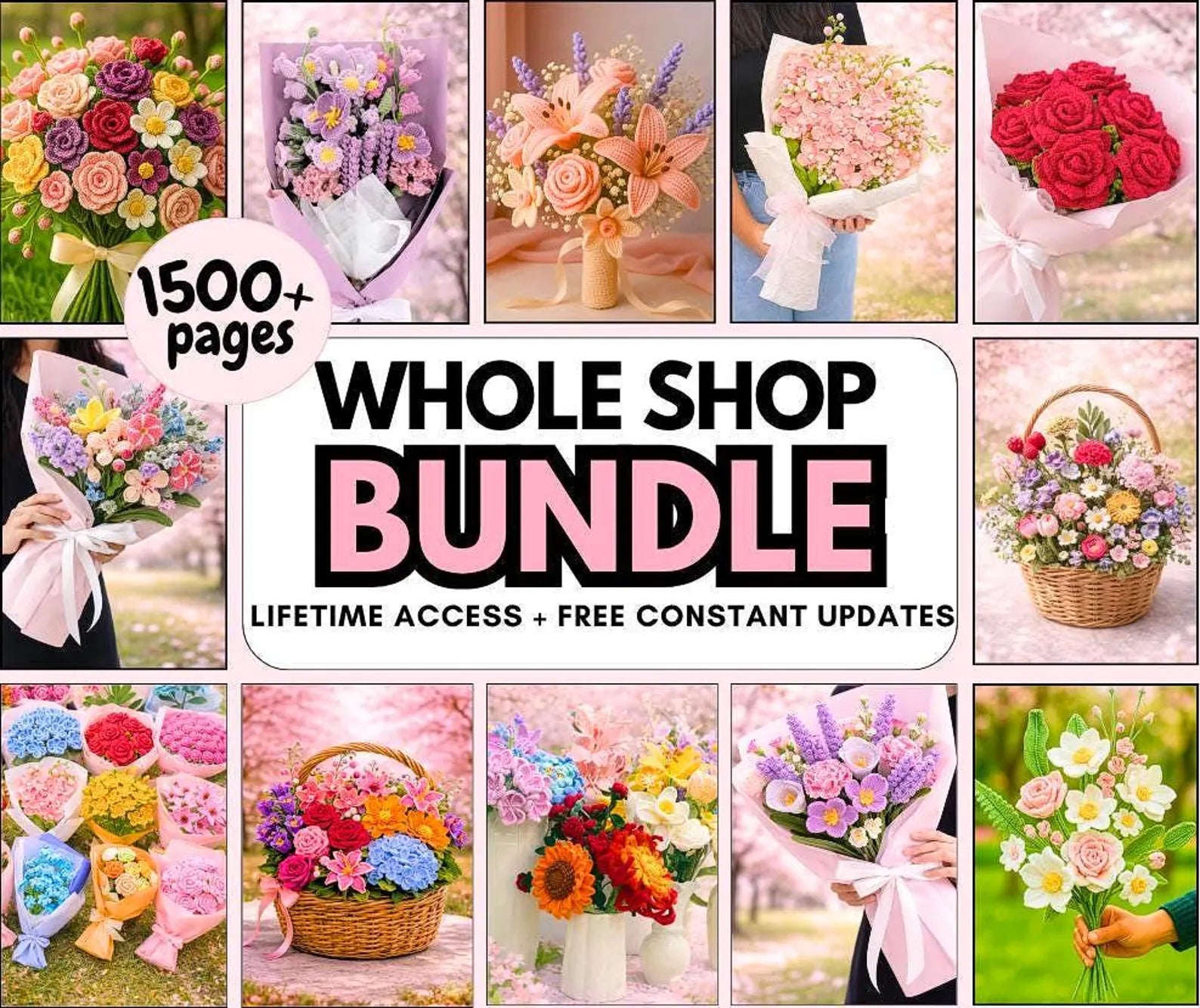 1500+ Flower Crochet PATTERN WHOLE SHOP Bundle