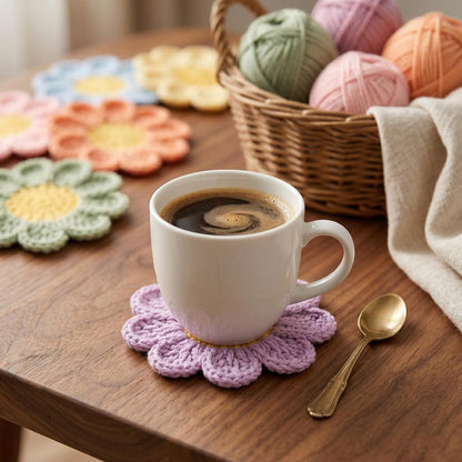 Flower Coaster Crochet Pattern