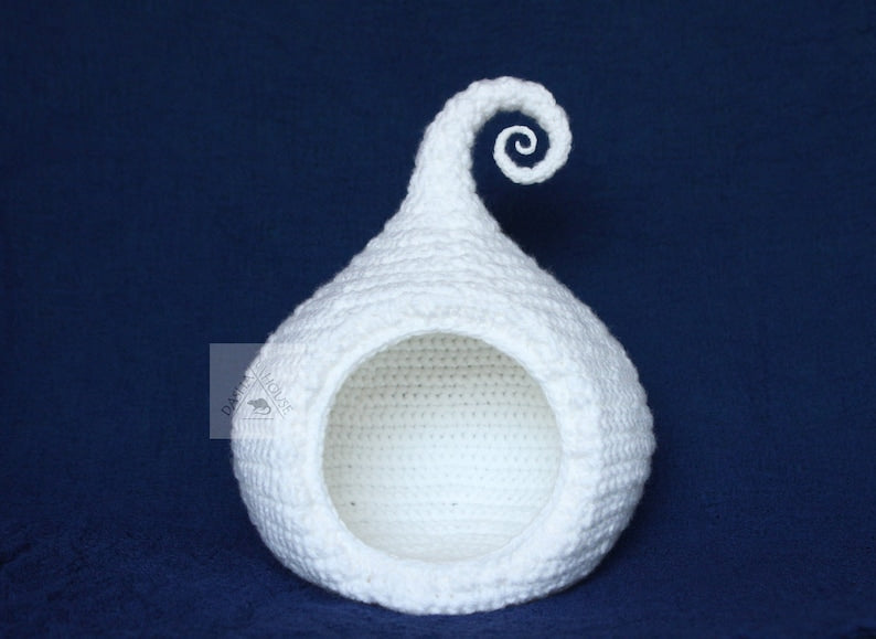 Cat bed crochet pattern/ Small dog cave bed/ Calabash-house DIY (Digital PDF)